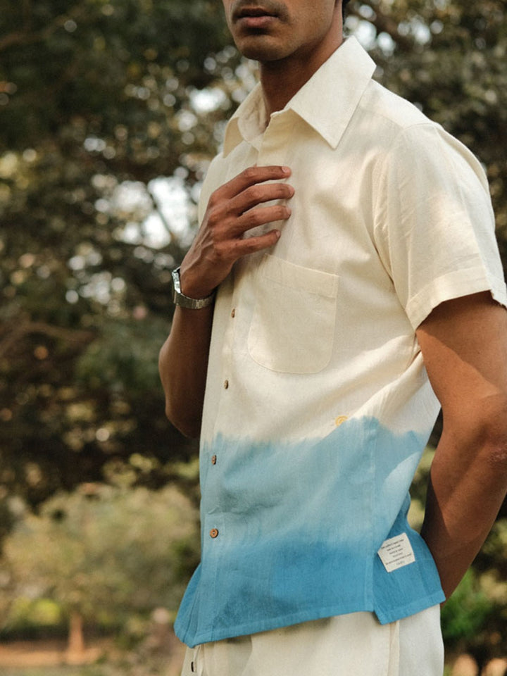 Shirts and T-shirtsMarigold, Sunshine Shirt, Off-white + BlueSomething Sustainable