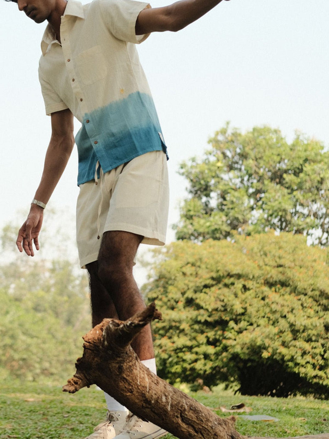 Shirts and T-shirtsMarigold, Sunshine Shirt, Off-white + BlueSomething Sustainable