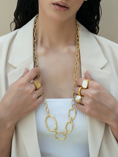 JewelryMOKUZAI Trunk Long Necklace Gold ToneEquiivalence