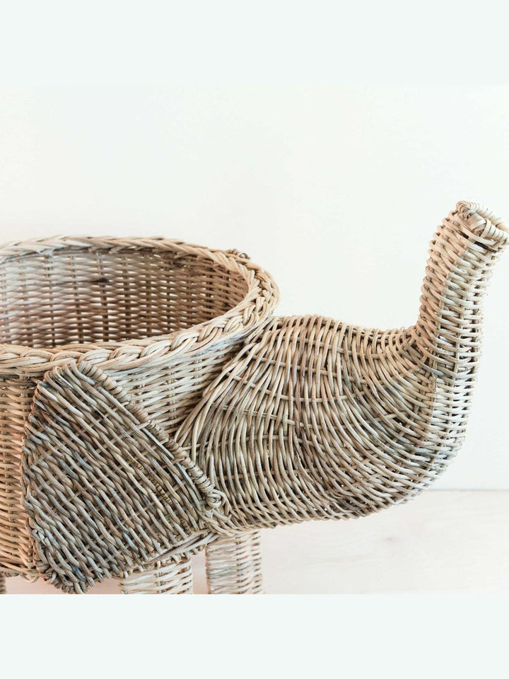 Home DecorNatural Rattan Elephant Basket - Wicker BasketLIKHÂ