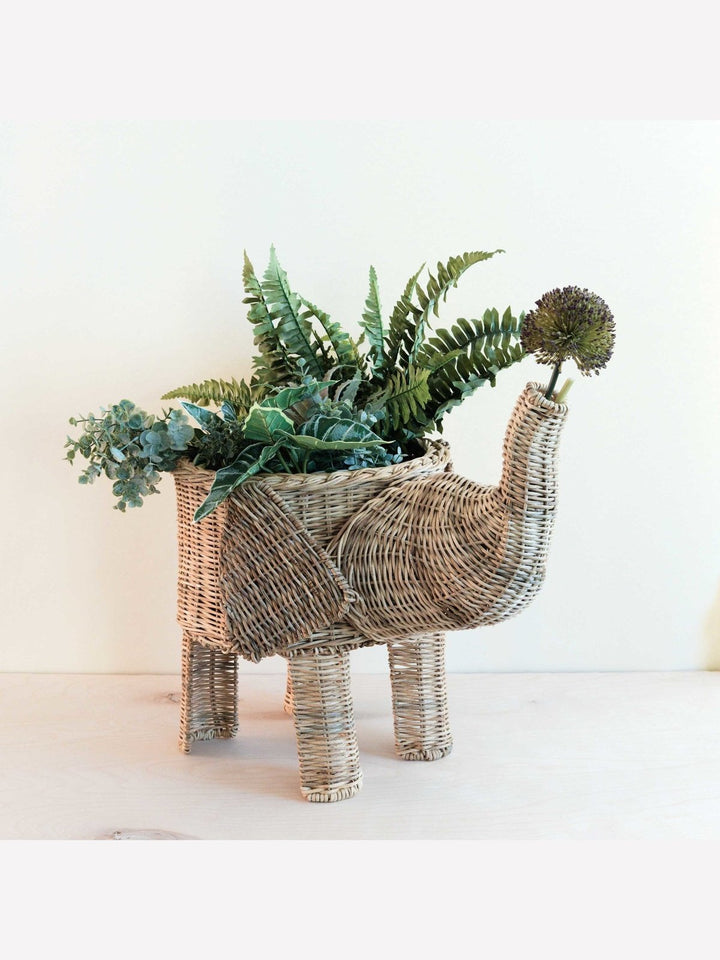 Home DecorNatural Rattan Elephant Basket - Wicker BasketLIKHÂ