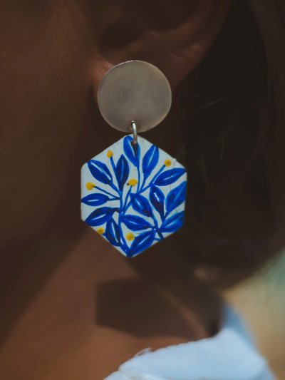 JewelryNeel, Floral Hand Painted EarringsOonth