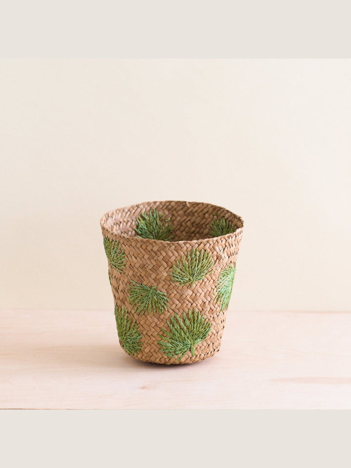 Home DecorPalm Embroidered Soft Seagrass Basket - Embroidered BasketsLIKHÂ