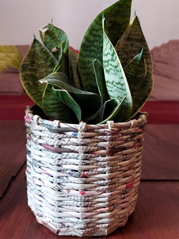 Home DecorPaper Weaved Planter NaturalPaperwings