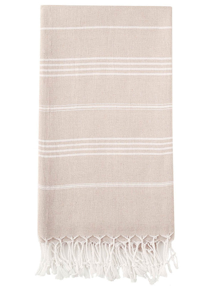 Bath LinenPure Series Sustainable Turkish Towel BeigeHilana Upcycled Cotton