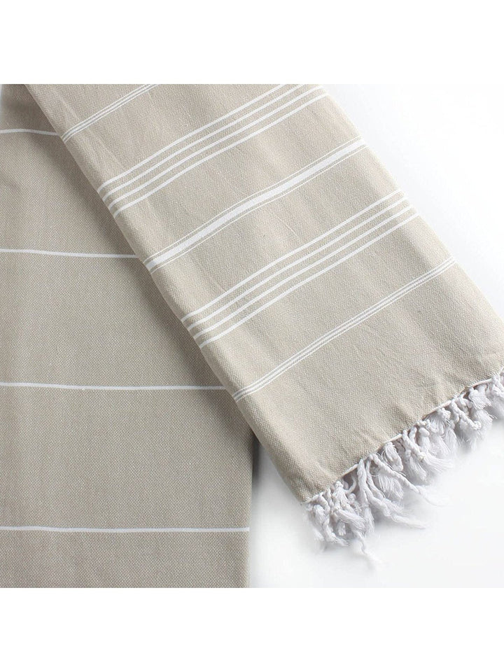 Bath LinenPure Series Sustainable Turkish Towel BeigeHilana Upcycled Cotton