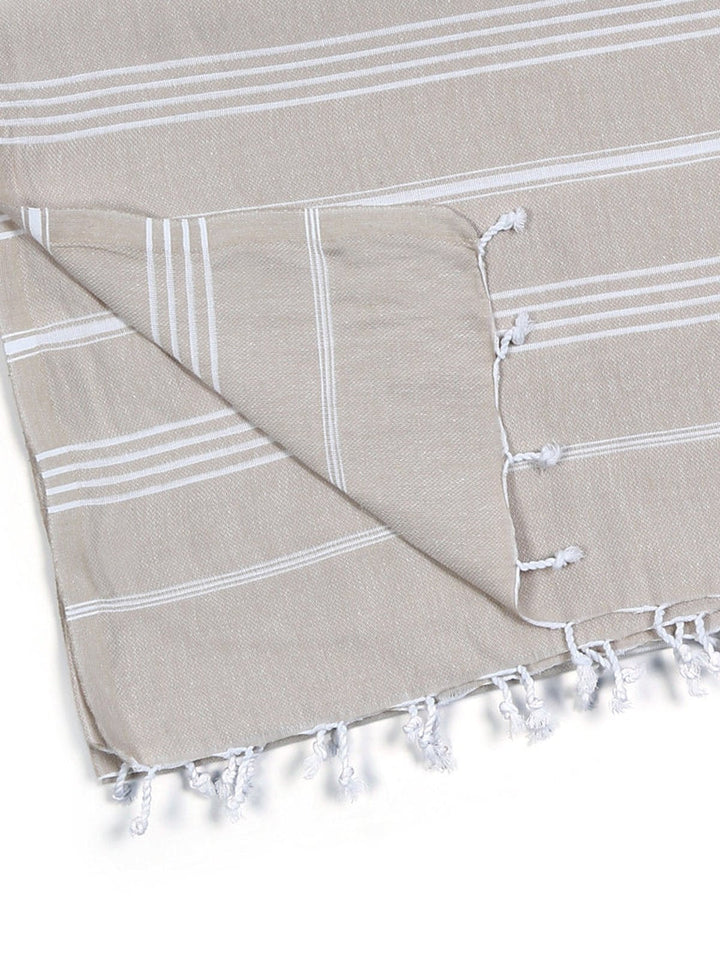 Bath LinenPure Series Sustainable Turkish Towel BeigeHilana Upcycled Cotton