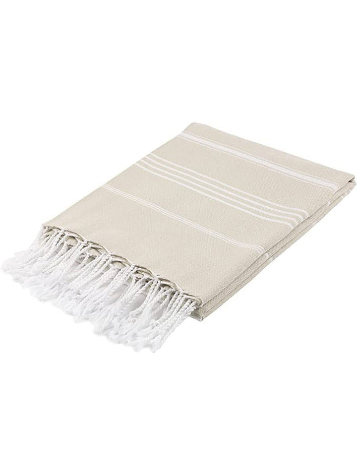 Bath LinenPure Series Sustainable Turkish Towel BeigeHilana Upcycled Cotton