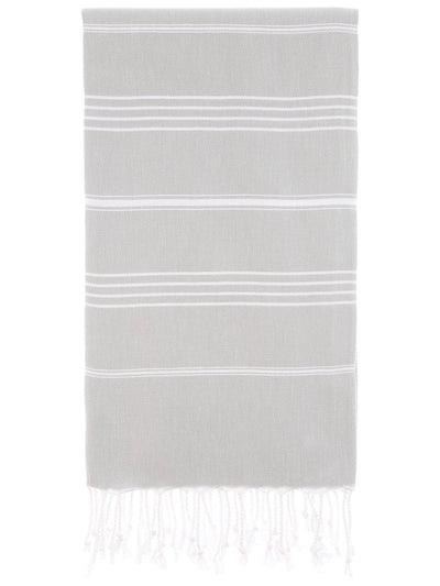 Bath LinenPure Series: Sustainable Turkish Towel - GrayHilana Upcycled Cotton