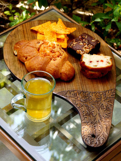 Table and DiningRaindrop Walnut Wood Cheese BoardZaina