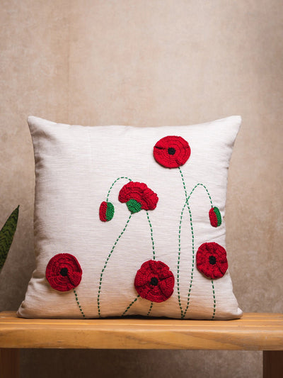 Bed and LivingRed Poppies Cushion CoverNandni Studio