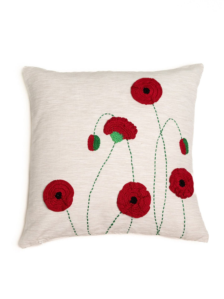 Bed and LivingRed Poppies Cushion CoverNandni Studio