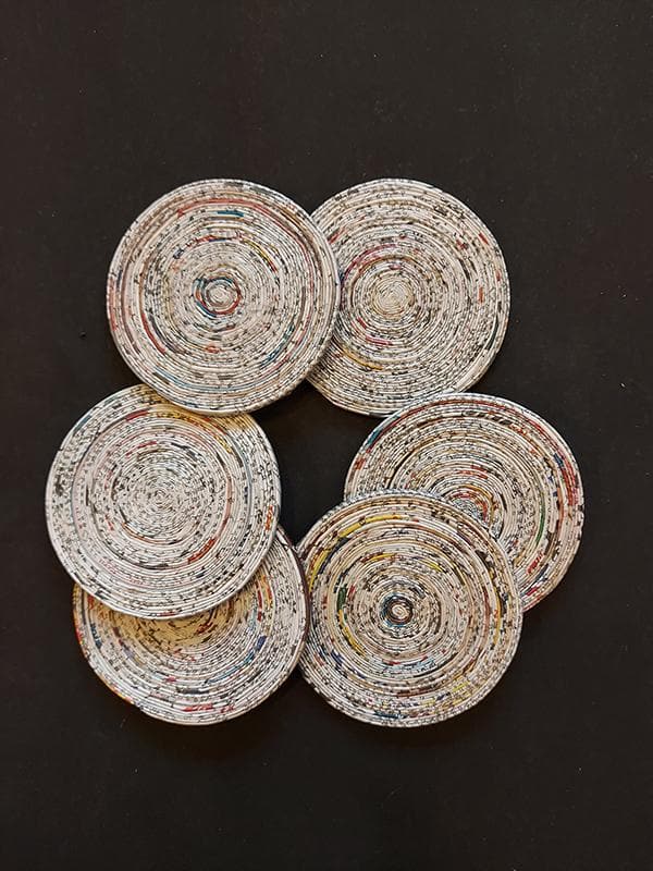 Table and DiningRound Coasters Natural - Set of 6Paperwings