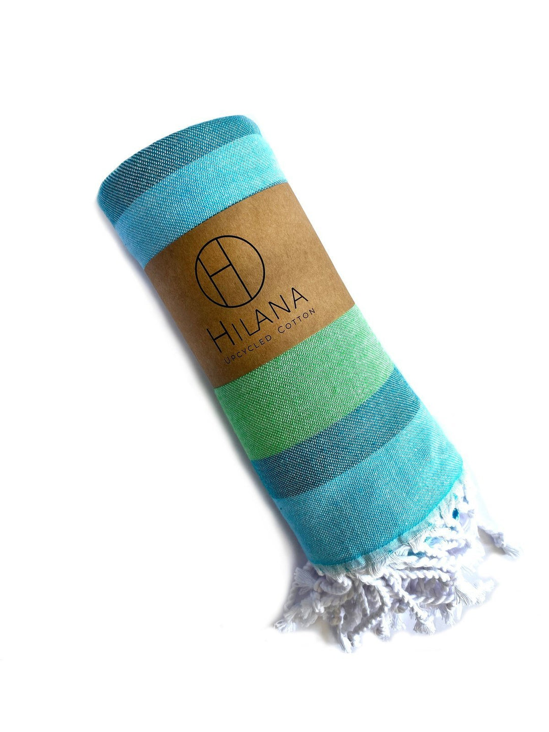 Bath LinenSamara Striped Sustainable Turkish Towel GreenHilana Upcycled Cotton