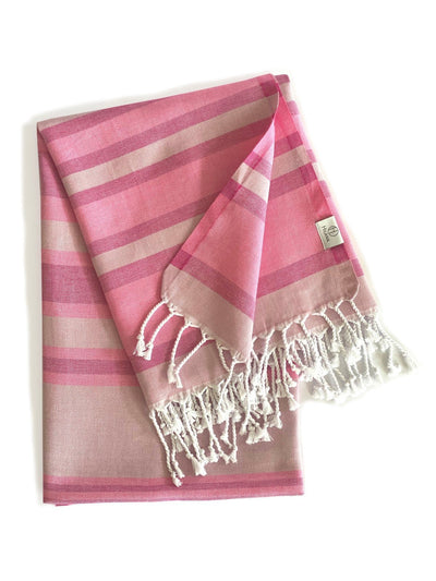 Bath LinenSamara Sustainable Turkish Towel PinkHilana Upcycled Cotton