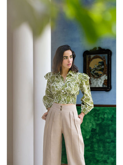 TopsSea-Grass Handloom Cotton ShirtHeadstrong by Hema Sharma