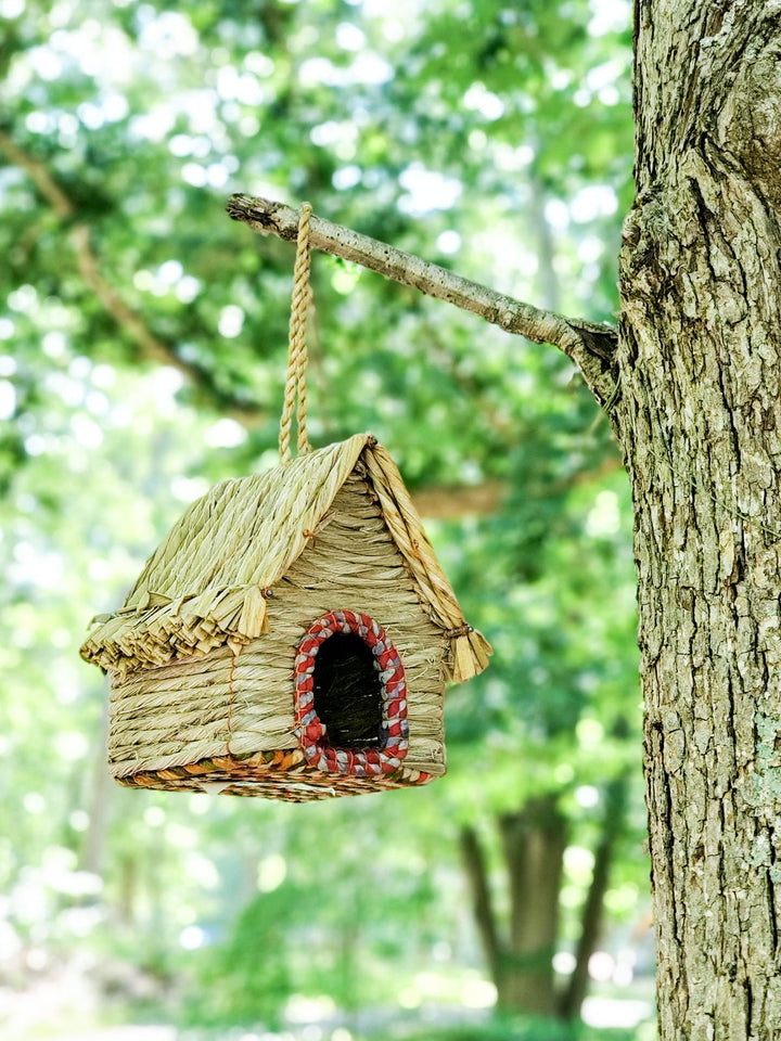 Home DecorSeagrass & Sari Birdhouse - CabinKorissa