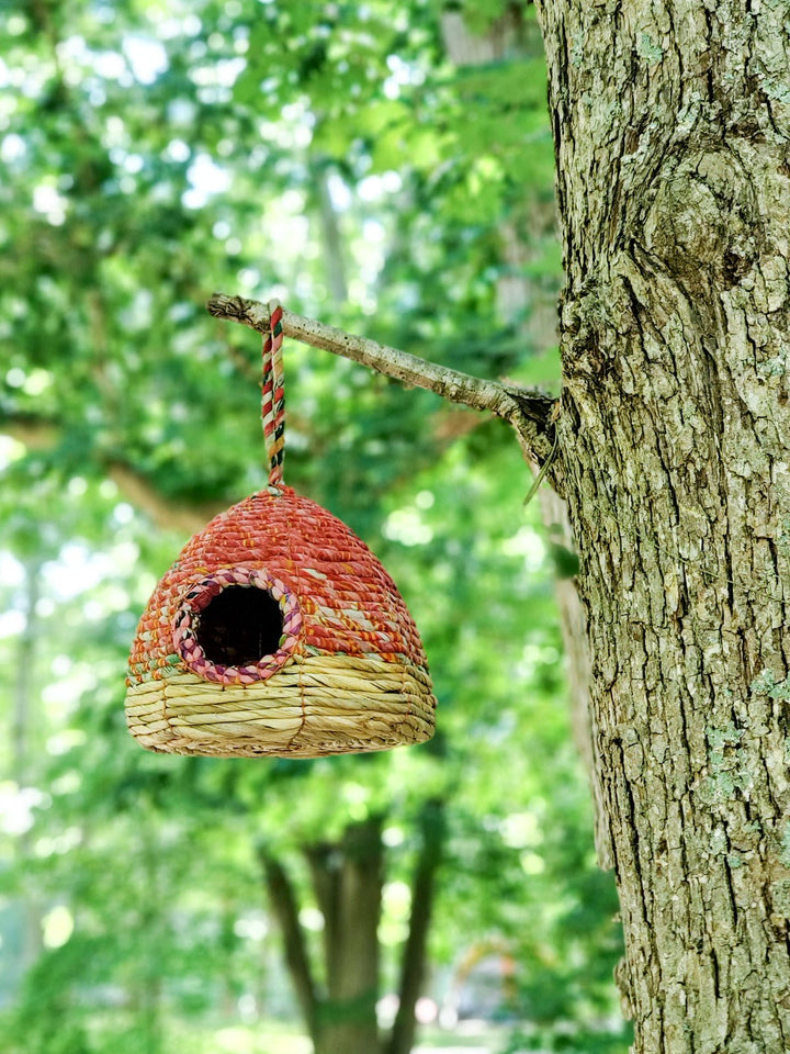 Home DecorSeagrass & Sari Birdhouse - GardenKorissa