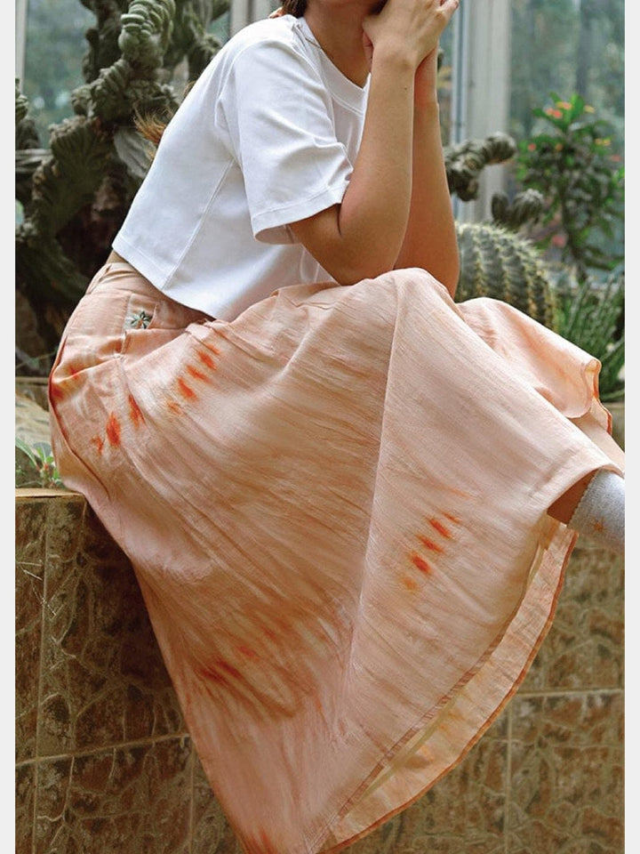 SkirtsShibori Skirt PeachSomething Sustainable