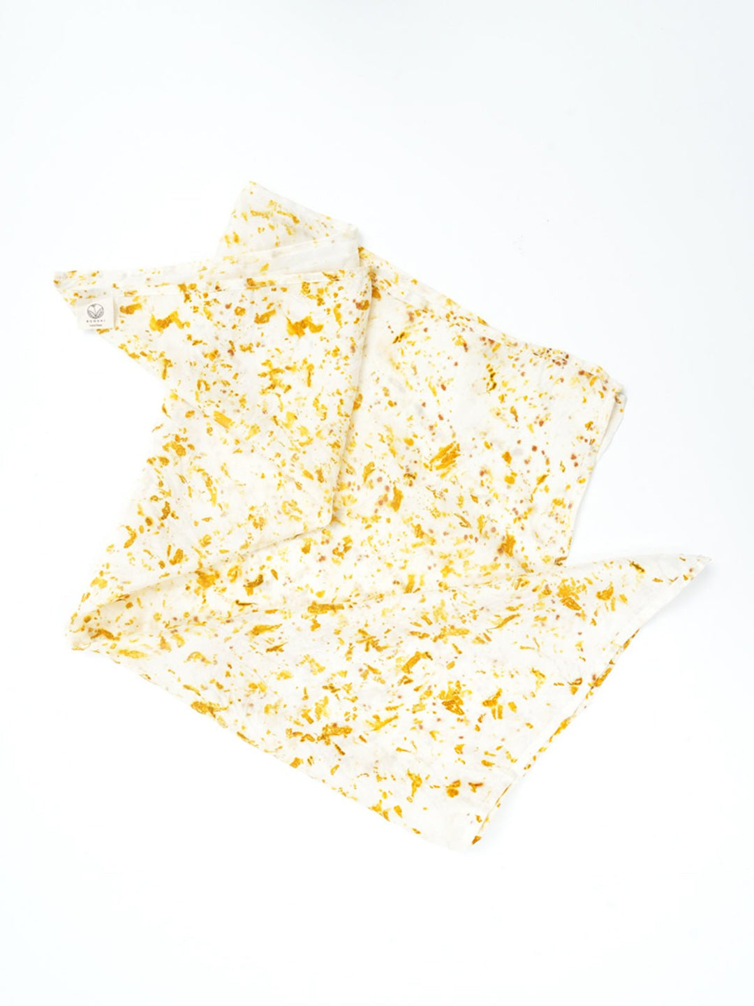 Scarves and WrapsSilk Bandana - White with Mustard YellowEcoshi