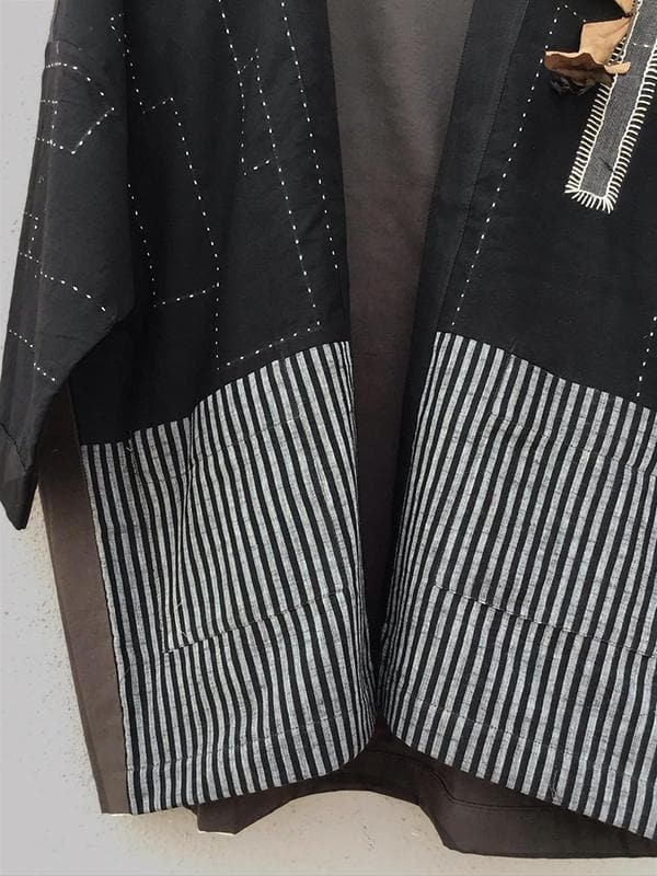 JacketsStripes kimono Jacket BlackPatch Over Patch