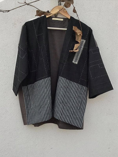 JacketsStripes kimono Jacket BlackPatch Over Patch