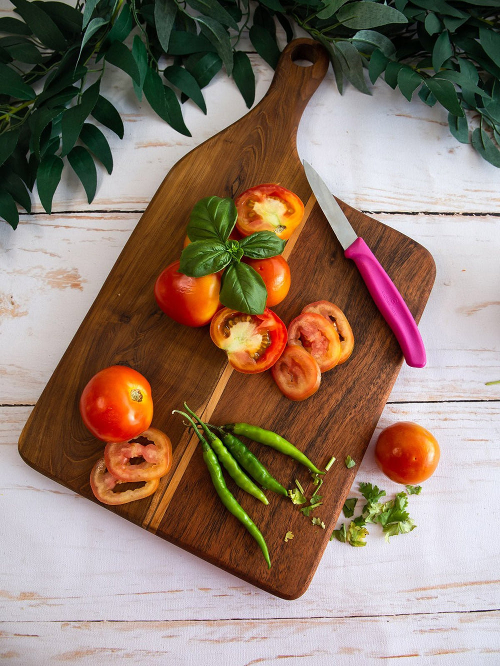 Table & DiningTeakwood Platter Cheese Board With Handle BrownDeco TalkFlourish Planet