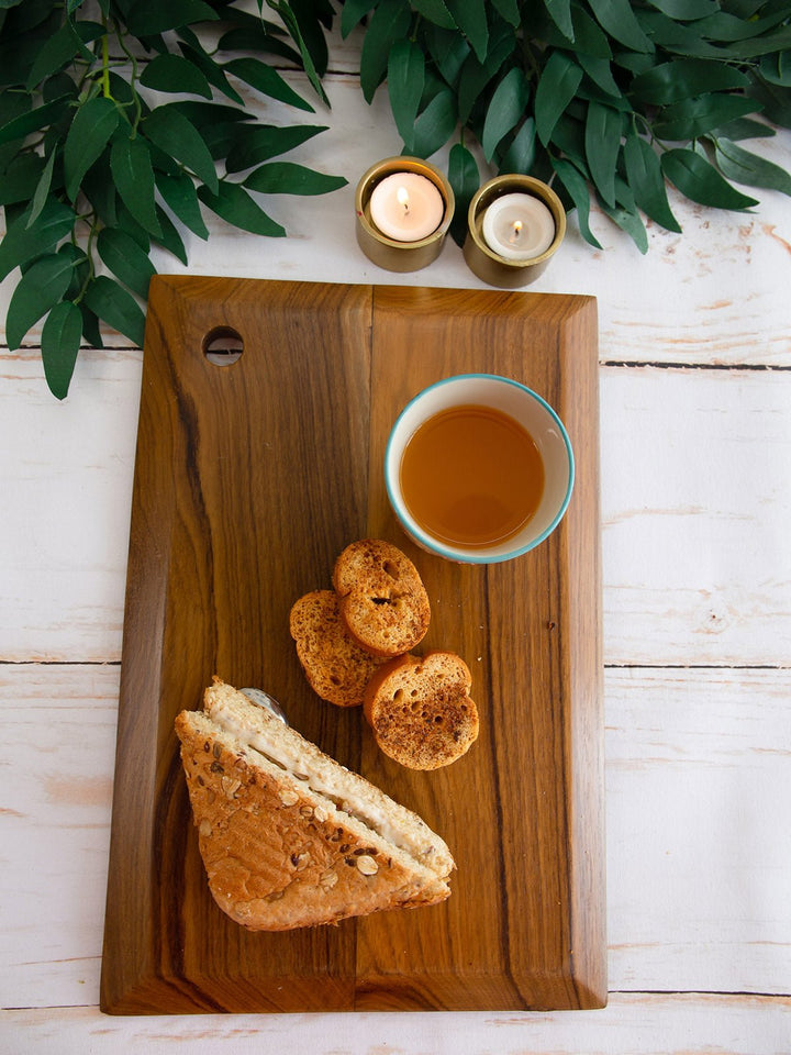 Table and DiningTeakwood Platter Cum Chopping Board BrownDeco Talk