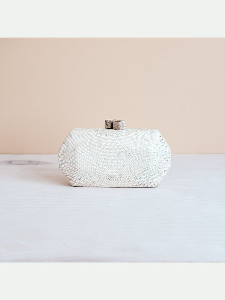 BagsWhite Woven Clutch - Handwoven ClutchLIKHÂ