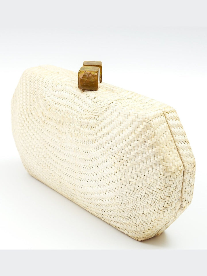 BagsWhite Woven Clutch - Handwoven ClutchLIKHÂ