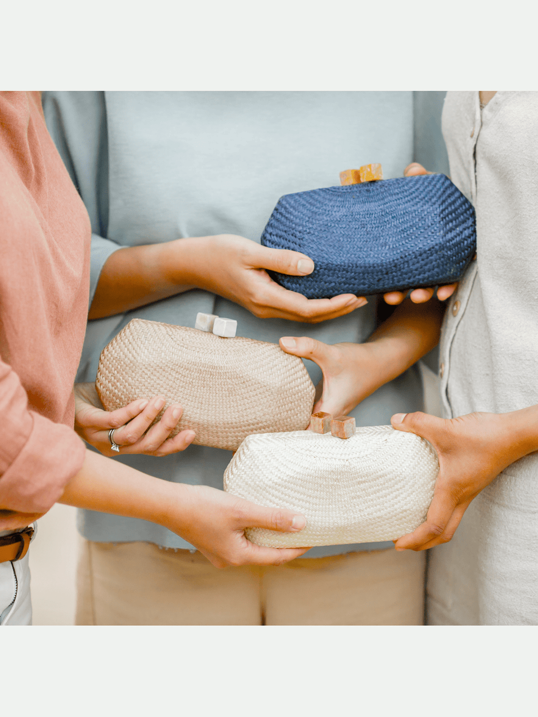 BagsWhite Woven Clutch - Handwoven ClutchLIKHÂ